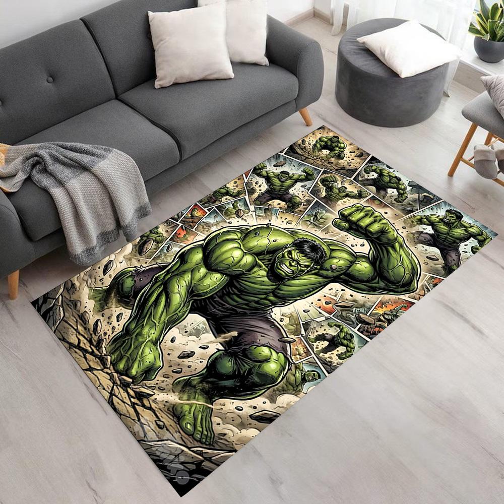 Hulk Comic Panels Floor Mat Perfect for Dormitory Study room Living Rooms Outdoor Anti-slip Rug Decorate Offices Birthday/Christmas Gift