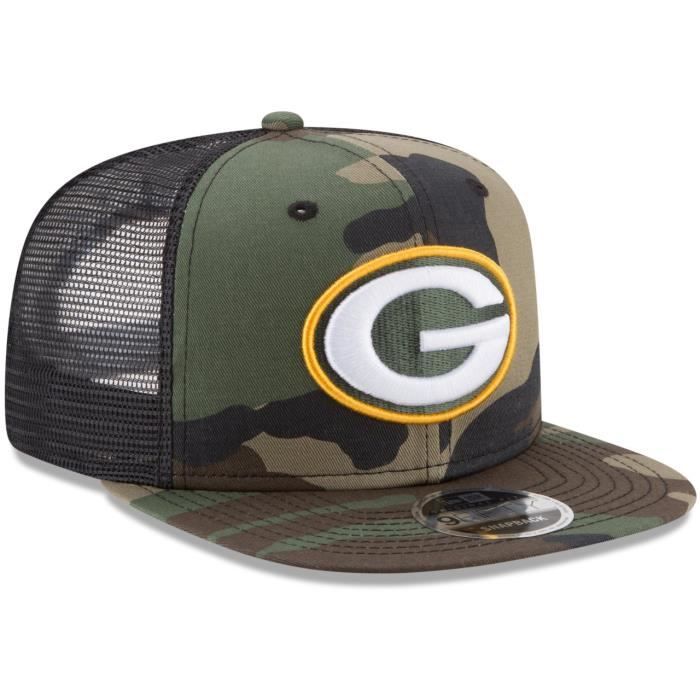 Casquette 9FIFTY - New Era - Green Bay Packers - Camouflage Bois - Taille Unique - Trucker Mesh