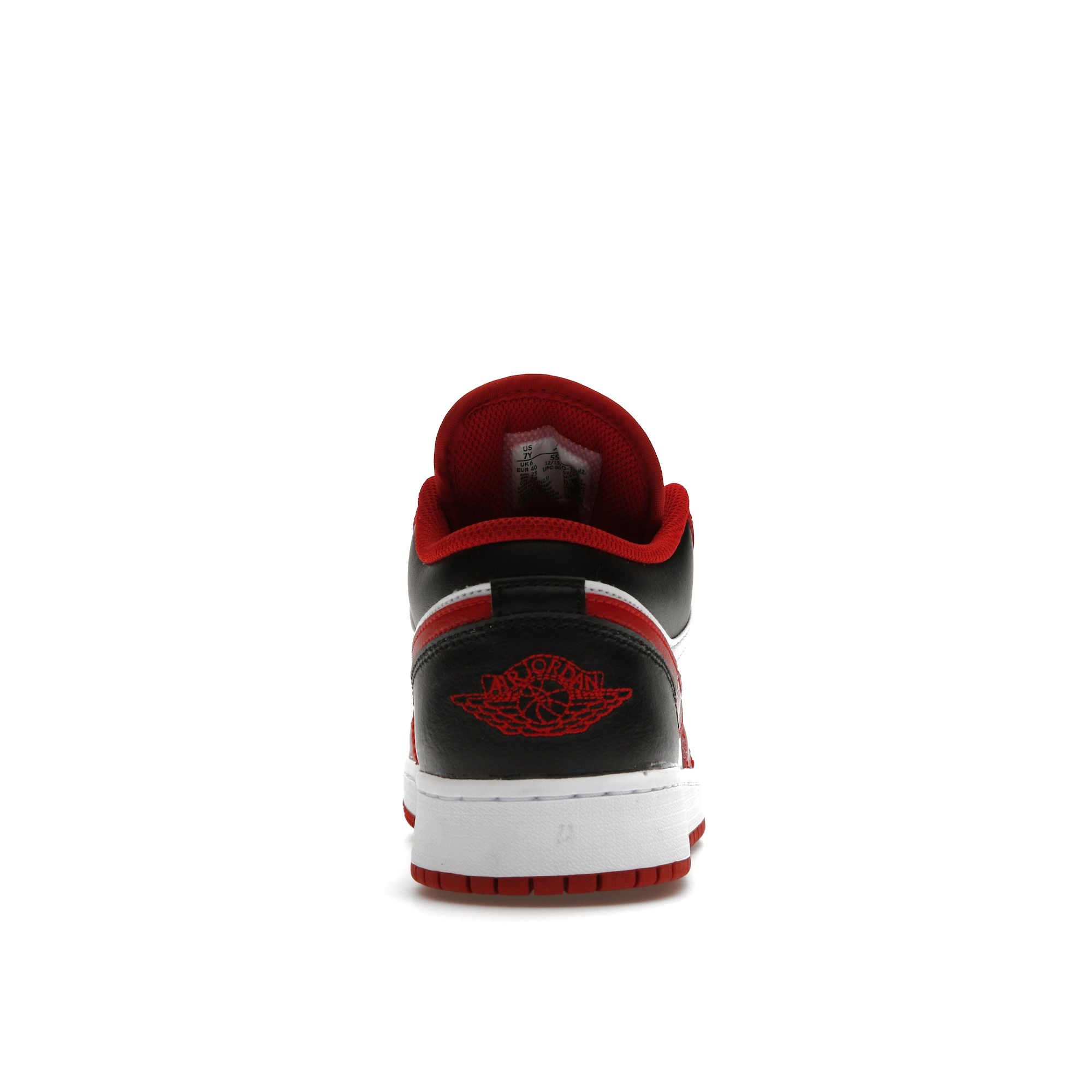 Детские кроссовки Air Jordan 1 Low GS Reverse Black Toe Red White Gym-Red 553560-163 38.5 — фото 6