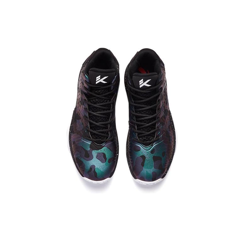 Anta KT3 KT Textil, Synthetikleder Abriebfest Atmungsaktiv High-Top Basketballschuhe Herren Schwarz Weiß 11741105-5