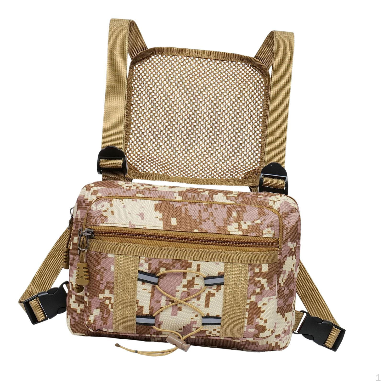 

Chest Pack Harness Carrying Case Multi Pocket Wear Resistant Storage Waterproof Carrier Holder жовтий