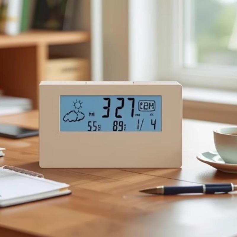 Cross-border Luminous Alarm Clock with Thermometer and Hygrometer - Weather Display for Students