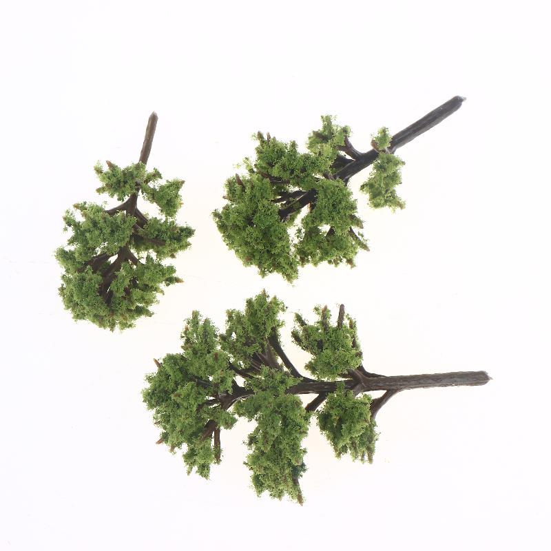 10Pcs Model Trees Ornaments Decoration Railroad Diorama Scenery Plastic Scale Scene For House Living Room Kitchen Decor