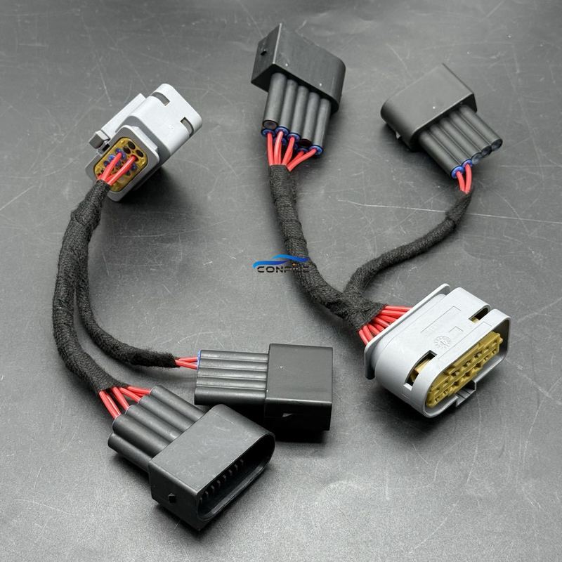 A pair for W221 Mercedes Benz S car headlights upgrade from previous models to later models, headlight adapter wire harness