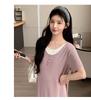 2026 Summer Style Ice Silk Slimming Maternity Two-Piece Dress
