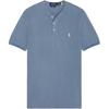 Polo Koszulka z krótkim rękawem, prosty krój, haftowane logo, męskie, Capri-Niebieski 710658162-041