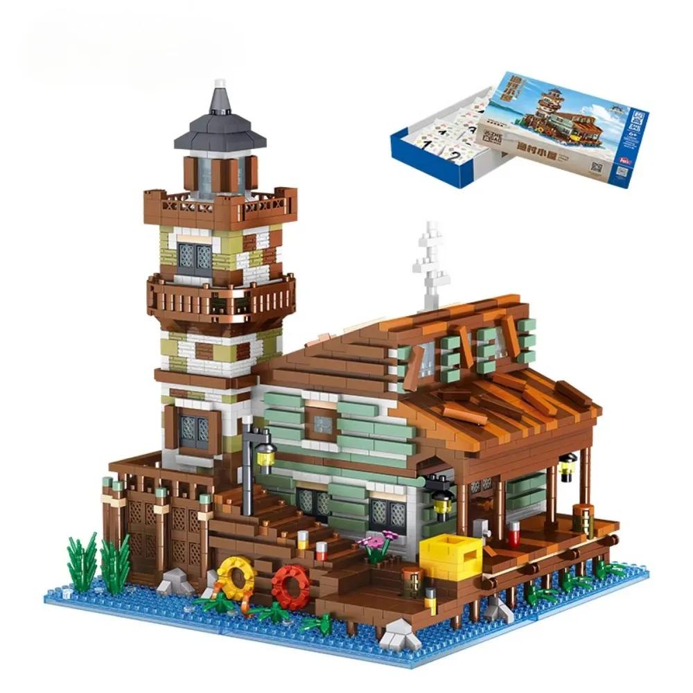 Urban Area Compact Size High-Quality Fishing High-Quality Village High-Quality Cabin Tiny Scale High-Quality Building High-Quality Blocks