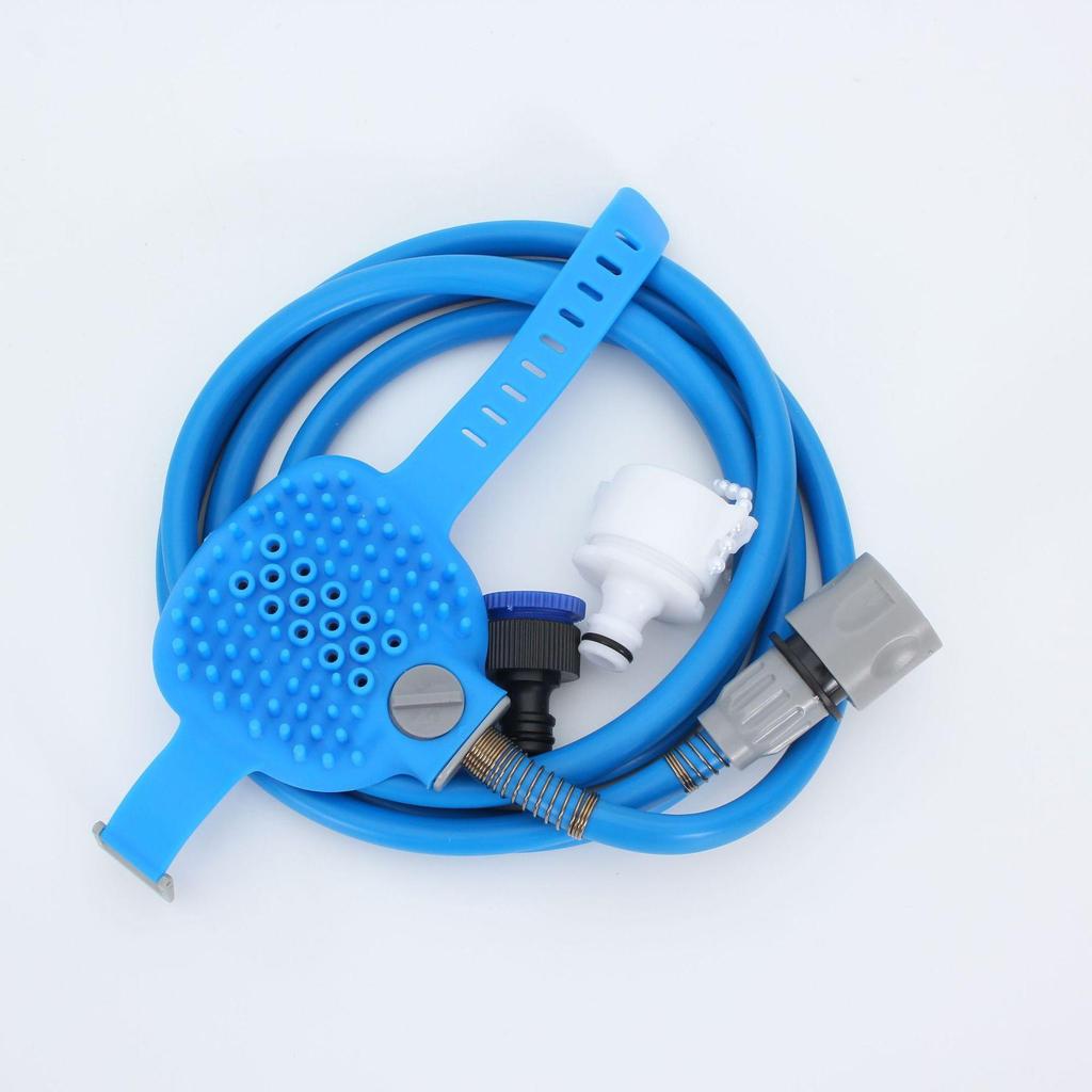 Silicone Pet Bath & Massage Brush with Sprayer for Cats & Dogs