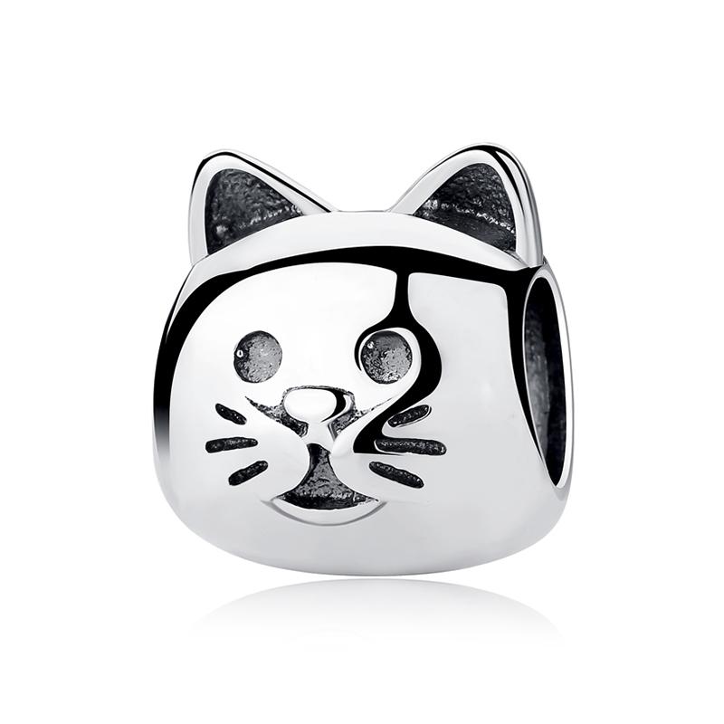 Original 925 Sterling Kupfer Charm Perle Liebe Hund Katze Pfote Panda Glühwürmchen Anhänger Charms Passend für Armbänder Halsketten Frauen Zirkon