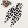 Vivid Halloween Print Scrunchies Hair Ties for Women Girls, Spooky Spider Web Skeleton Bat Stylish 3D Pumpkin Scrunchies, Pleated Ties, Ribbon