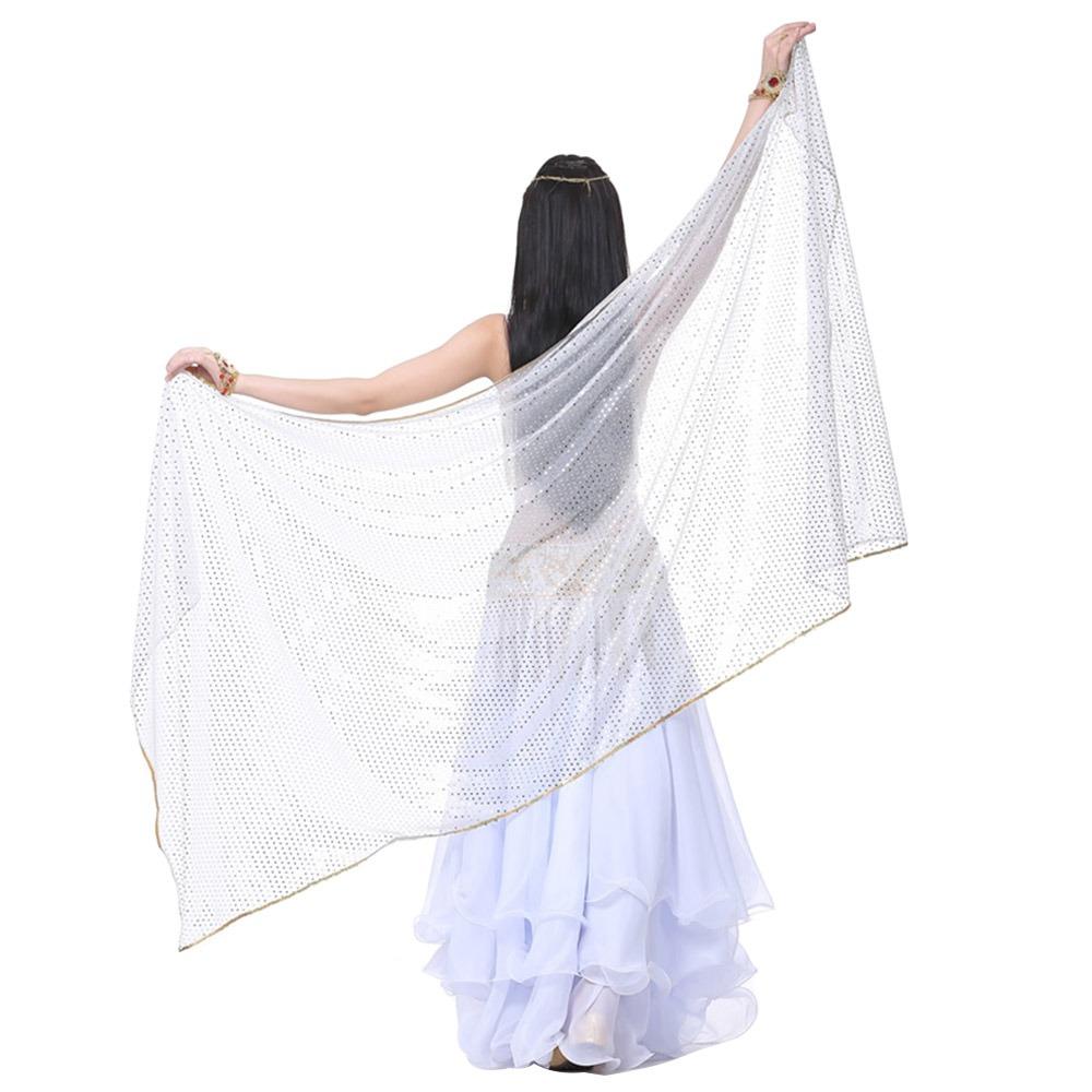 Sequins Latin Belly Dance Shawls Long Performance Shawl Fashion Dance Costumes Accessories  Dance