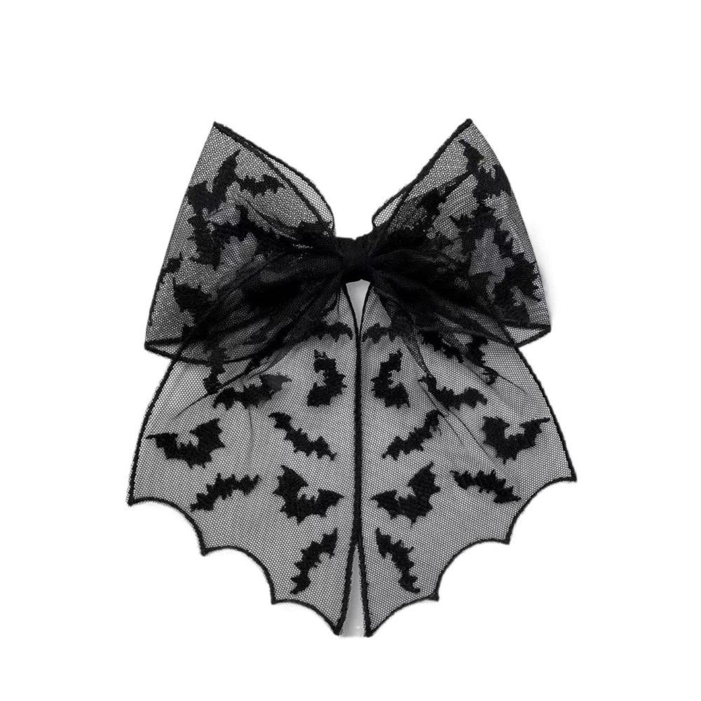 Bat Embroidery Halloween Hair Clip Bowknot Hair Accessories Spring Hair Clip  Cosplay Events