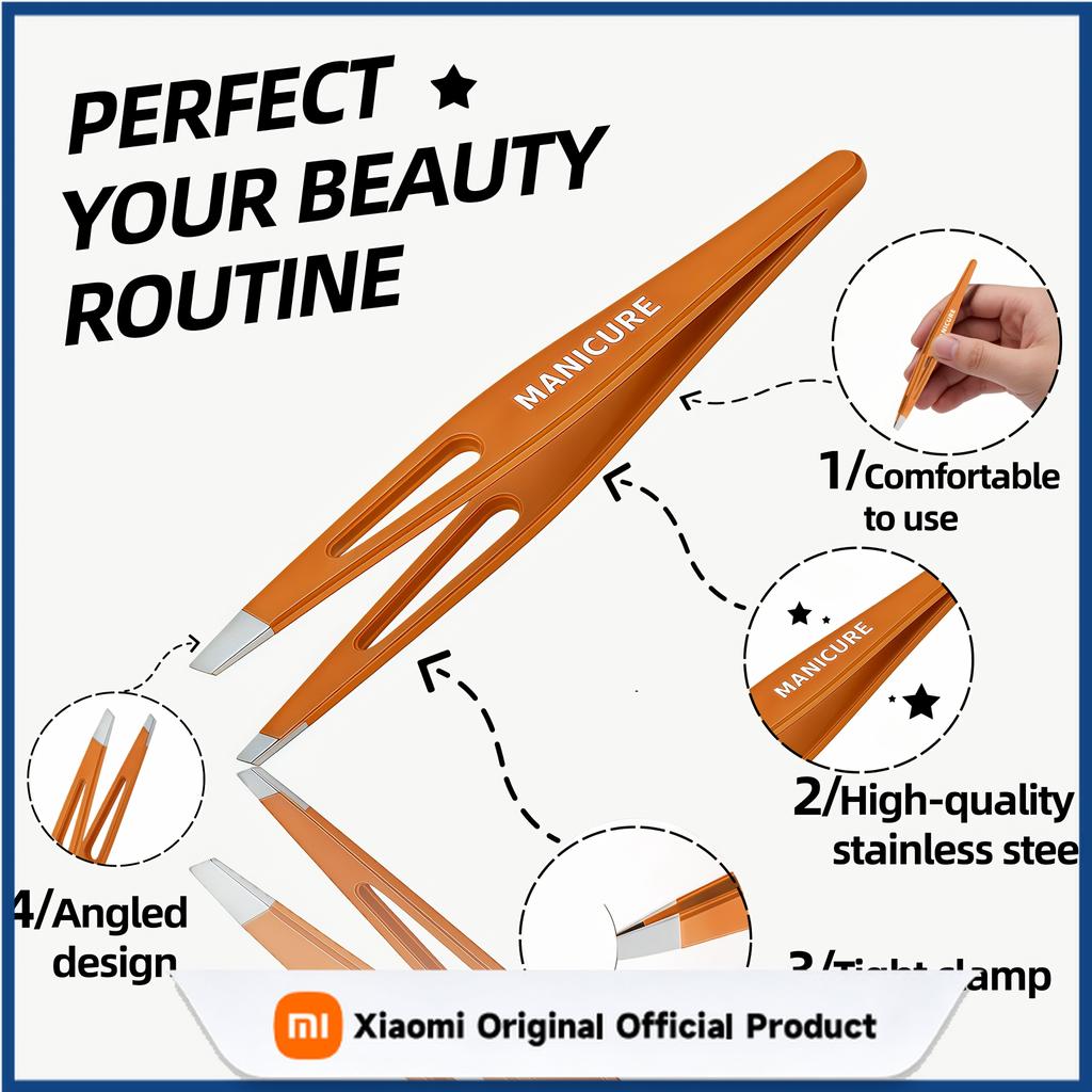 Xiaomi High Quality Stainless Steel Eyebrow Clip Plucking Tweezers Beard Plucking Special Slant Eyebrow Clip Plucking Tweezers Beard