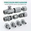 5Pcs 1/8 Interface Quick Connector Quick Connect Portable Airbrush Fitting Stable Durable Adapter Plug Compressor Connect