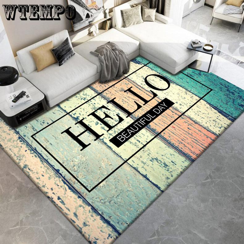 Carpet Living Room Bedroom, Bedside Carpet Autumn and Winter Simple Room Floor Mat Easy To Maintain