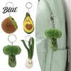 Cute Plushie Key Rings for Kids Handmade Wool Felt Fruit Keychain Vegetable Ring Funny Food Shape Bag Ornaments Backpack Avocado Broccoli