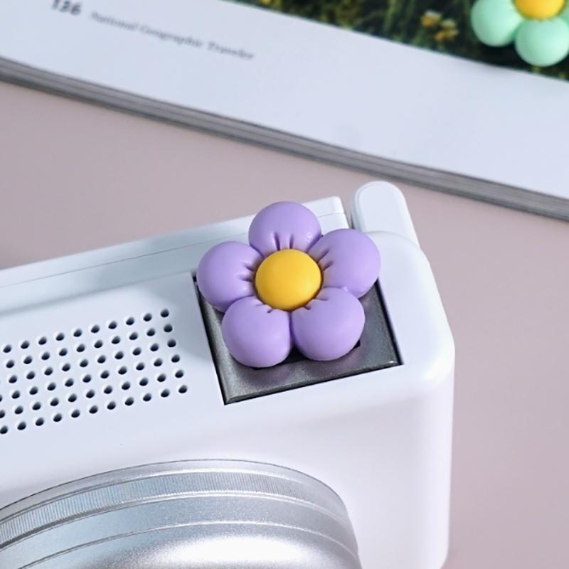 3D Roztomilý Květinový Kryt na Botu Kamery Měkký Silikonový Univerzální Chránič Blesku Patice pro Studený Blesk Krytka Chránič Pro A7C2/A6400