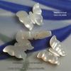 Natural Sea Shell White Butterfly Earrings: Hair Accessories & DIY Jewelry Material with Straight Hole