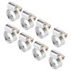 20Pcs Hose Clamp Stainless Steel Rustproof Anticorrosion Sturdy Hose Clip for Motor Vehicles Petrochemicals