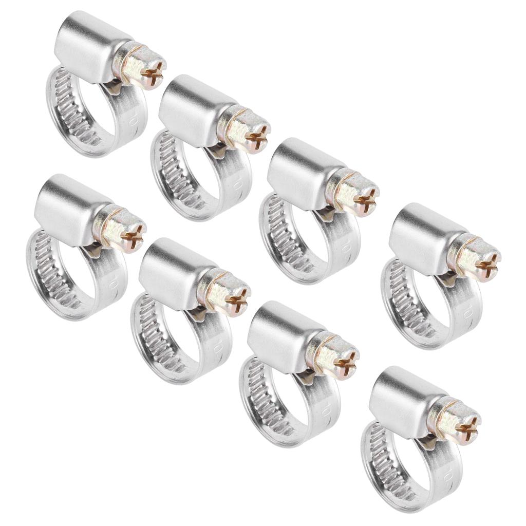 20Pcs Hose Clamp Stainless Steel Rustproof Anticorrosion Sturdy Hose Clip for Motor Vehicles Petrochemicals