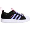 Adidas Originals Superstar 360 Comfortable Fit Low Top Kids Skate Shoes Kids sneaker Black Light-Purple KH5692