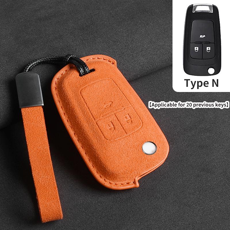 Suede Car Key Case Cover Shell Fob For Buick Encore Envision Gl6 Gl8 Excelle Regal For Chevrolet Cruze Epica Lova Camaro Impala