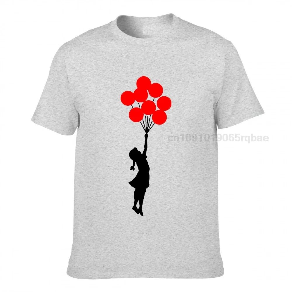 Banksy Balloon Girl Unisexs Tshirt Cotton Casual Unisex T Shirt Unisexs Tee Shirts Tops