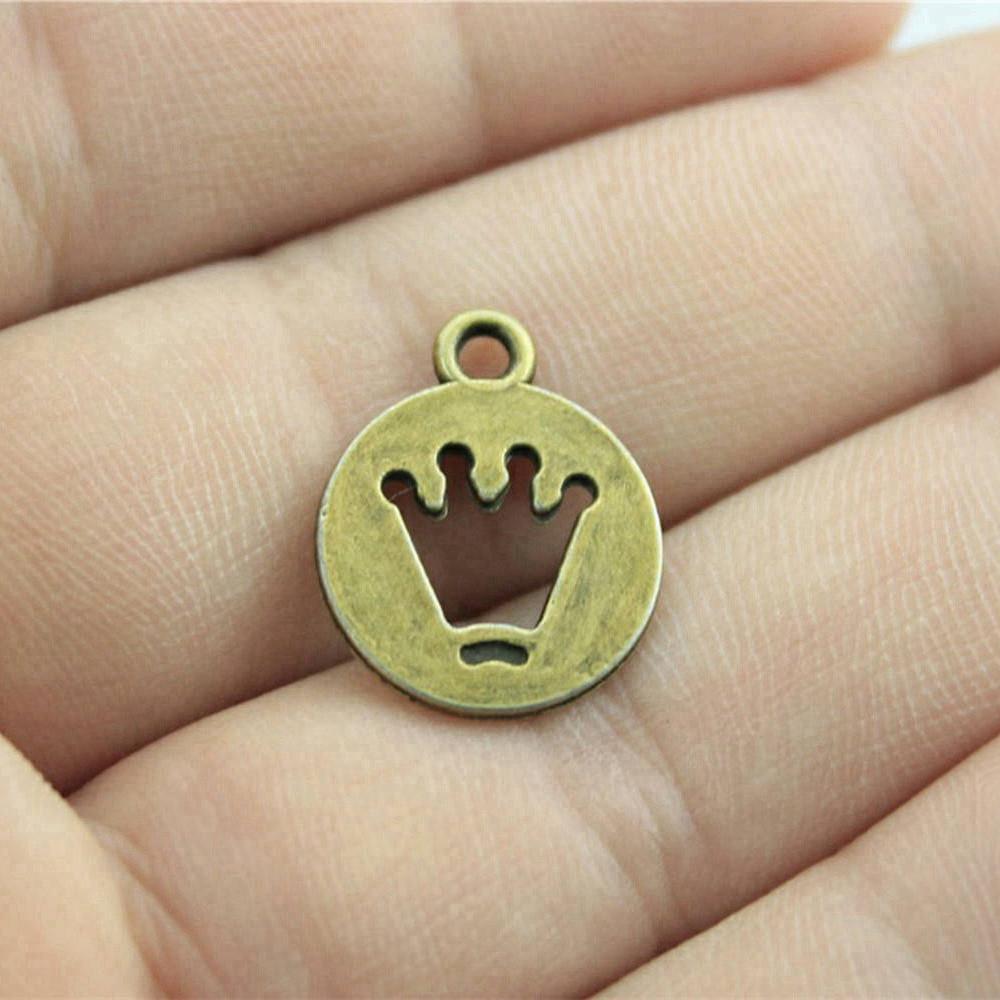 Charms Crown Pendants Minimalist Jewelry Components QC035