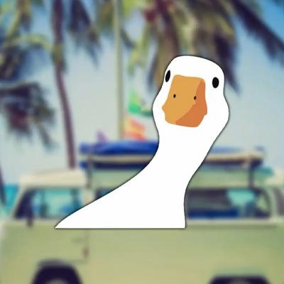 Adesivo Criativo Fofo Interessante Impermeável Durável de Vinil PVC de Pato Para Carro Caminhão Adorável Adesivo de Janela Carroceria