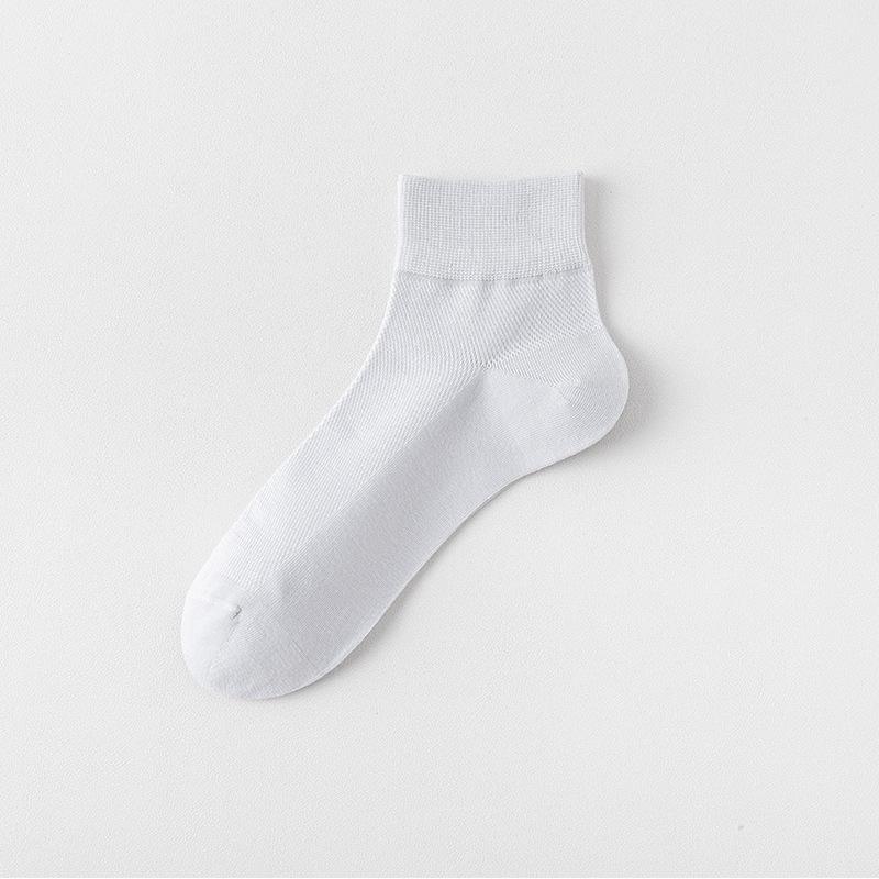 Șosete Bărbați Vară Subțiri Plasă Absorbție Transpirație Mărimi Medii Șosete Bumbac Șosete Scurte Fără Cusături Sport Primăvară și Vară Culoare Solidă Simplă