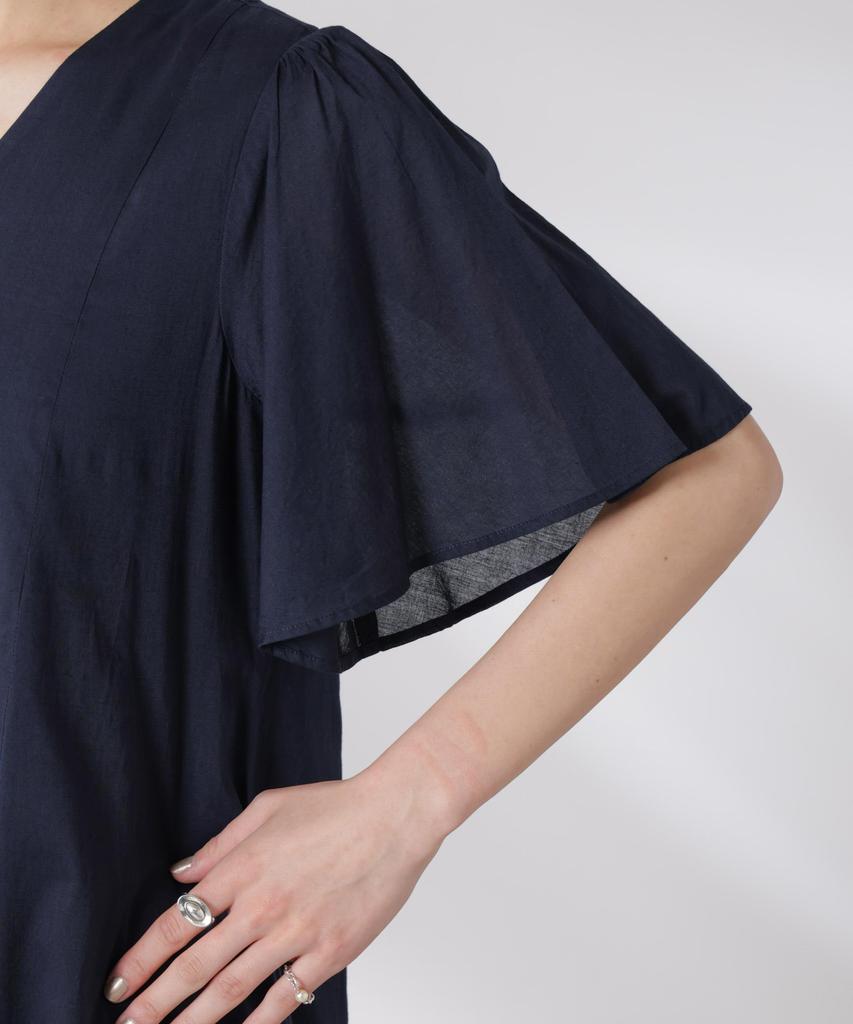 Nano Universe Made in India Cotton Flared Size S Dress, Women's, (120), Navy, 669-5119303