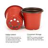 20Pcs Red & Black Nursery Pots Reusable Seed Starter Trays for Hydroponic Plants Flower Growing Home & Outdoor Planter Supplies