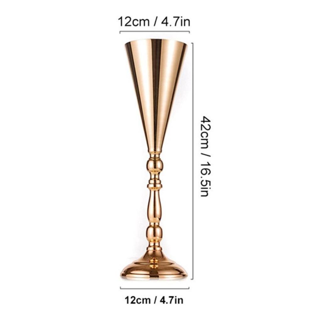 New Iron Flower Vase European Golden Metal Vases Exquisite Candle Holder Home