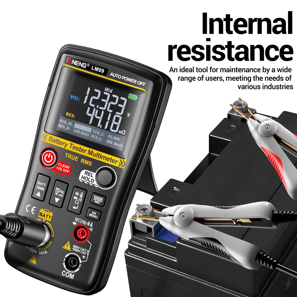 ANENG LM09 Digital Multimeter Battery Internal Resistance Professional Tester 25000 Counts Auto Range Voltmeter Temp Capacitance Ohmmeter Tester Tools
