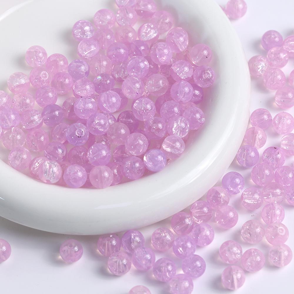 Yori 60 Piecess 10mm Dual Color Glass Loose Beads for Handmade DIY Bracelet Necklace Jewelry Making Supplies Decorative Beads