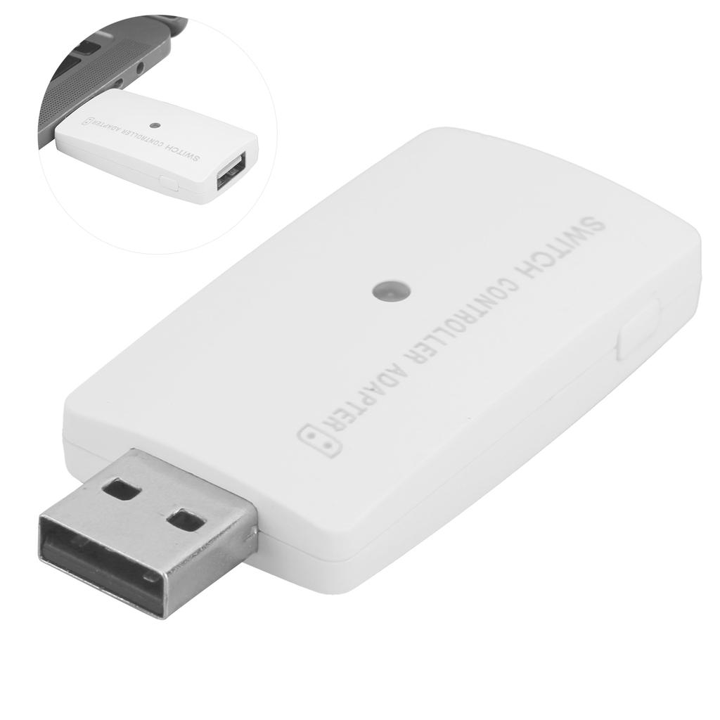 Portable USB Wireless Bluetooth Controller Adapter Handle Converter for PS4 Switch Game ConsoleWhite