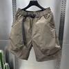 Herren Sommer Arbeitshose mit großer Tasche am Bund, dünn, locker, gerade, halblange Hose