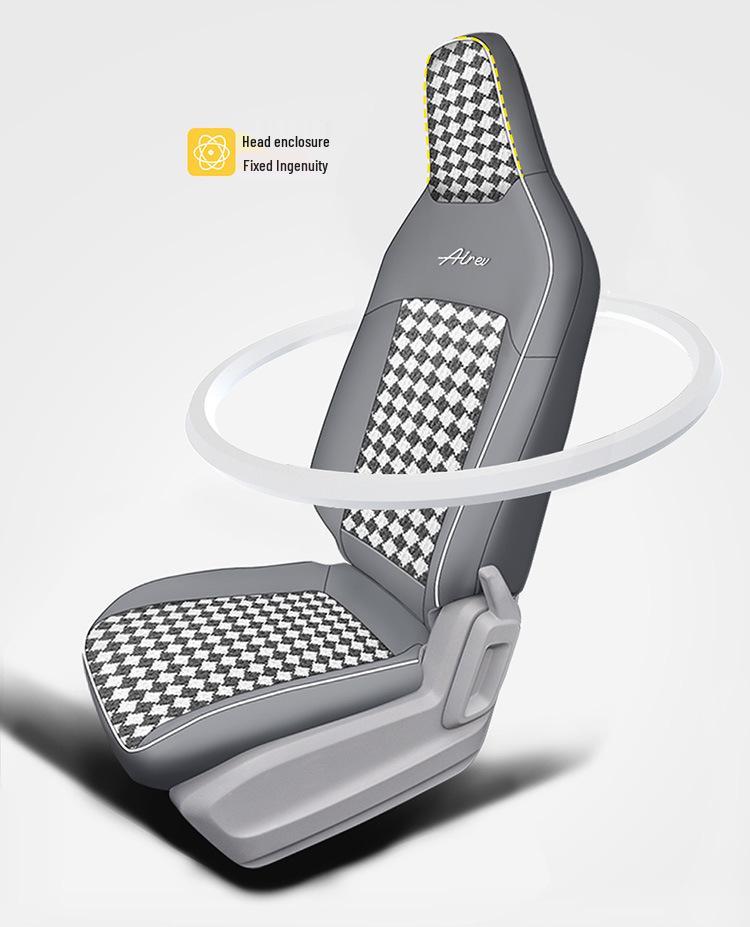 Wuling Sunny Spezielles Autositzkissen: Ganzjahres-, Vollumfassendes Design mit Leder, Faserleinen und Cartoon-Mustern