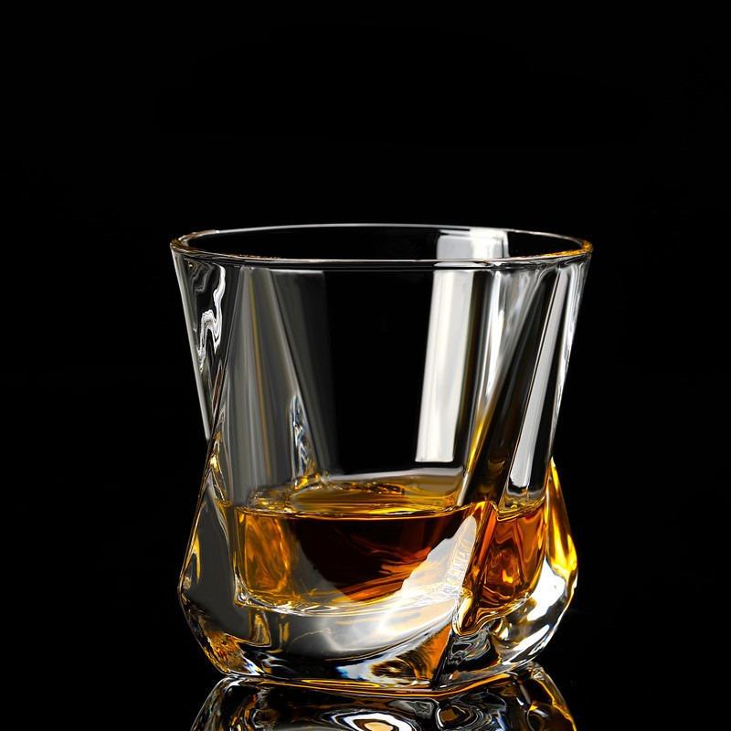 4pcs Cocktail Old Fashioned Bourbon Glass High Beauty Transparent Crystal Glass Cup Cold Drink Cup Household Juice Whiskey Glass