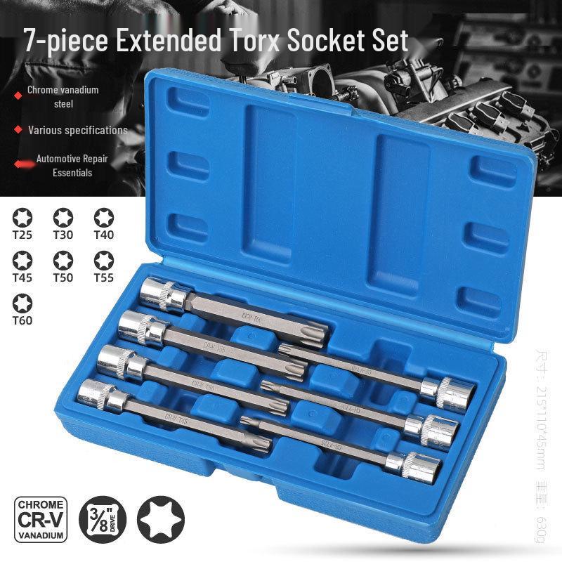 1/2'' Hex Torx Extended 12-Point Impact Socket Set
