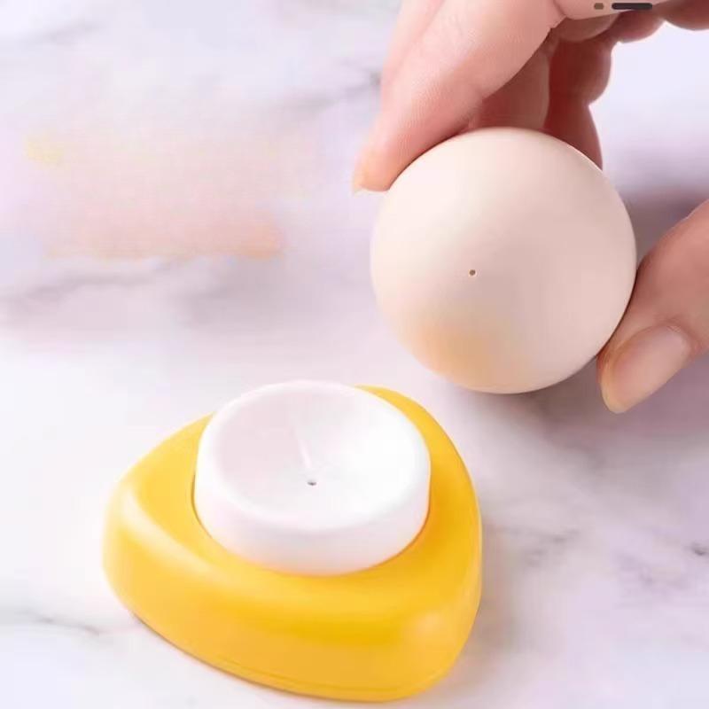 Egg Hole Puncher Opener Needle Egg Maker Plastic Base Manual Boiled Egg Punching Machine Puncher Seperater Cracker Piercing Tool