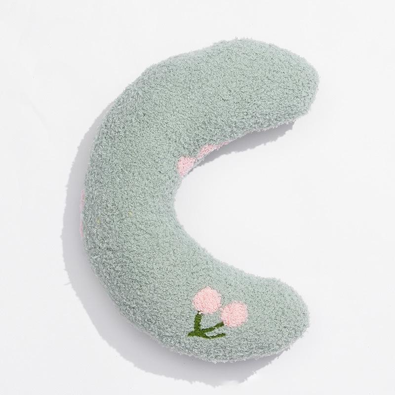 

U-образная подушка для питомца - компаньон для сна кошки и щенка, защита шеи и игрушка-спинка вишня/чирковый