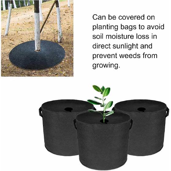 6 Pack 20.5 Inch Non-Woven Tree Mulch Ring -Degradable Tree Protectors Mat Reusable Tree Rings Landscaping Garden Weed Barrier,Tree Rings for Weed