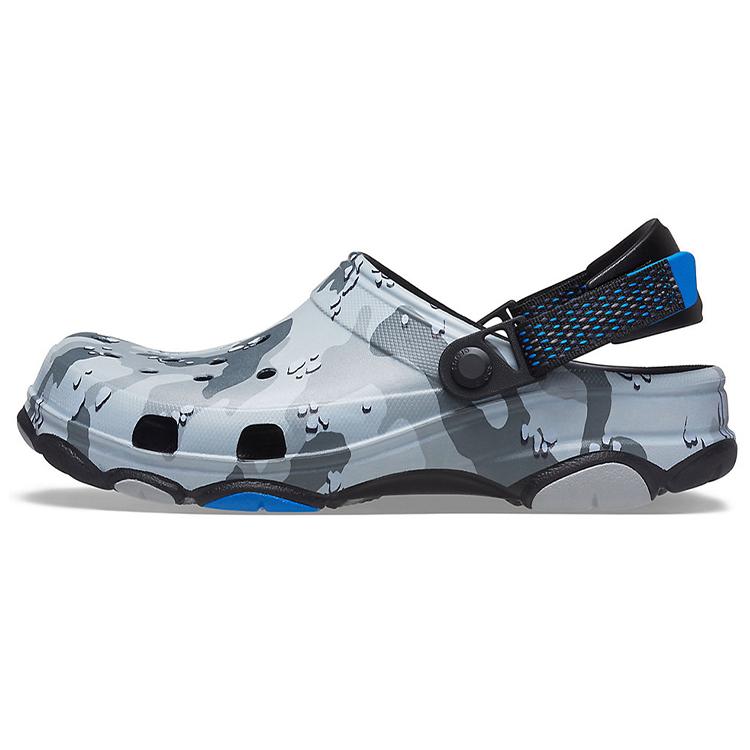 Crocs Klassischer Clog Desert Camouflage Outdoor Strand Unisex Schwarz Grau Sandalen 207305-097