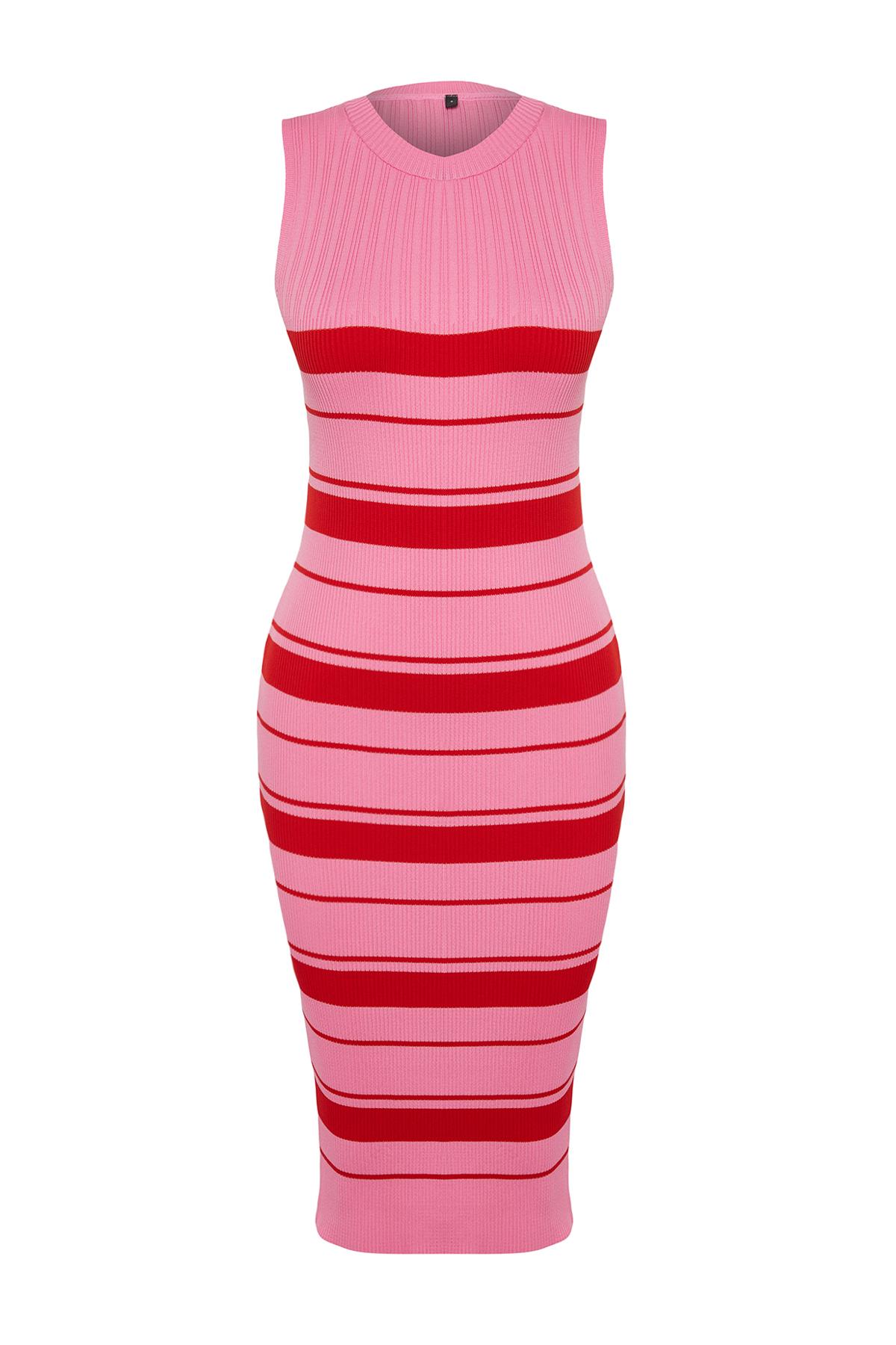 

Women s Fashion New Dress Pink Striped Striped S темно-синий