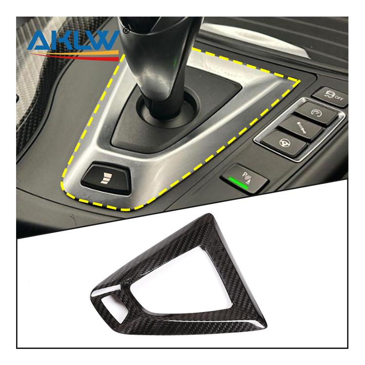 For BMW M3 M4 F80 F82 2014-2019 Carbon Fiber Center Console Gear Shift Panel Decorative Frame Cover Car Interior Accessories