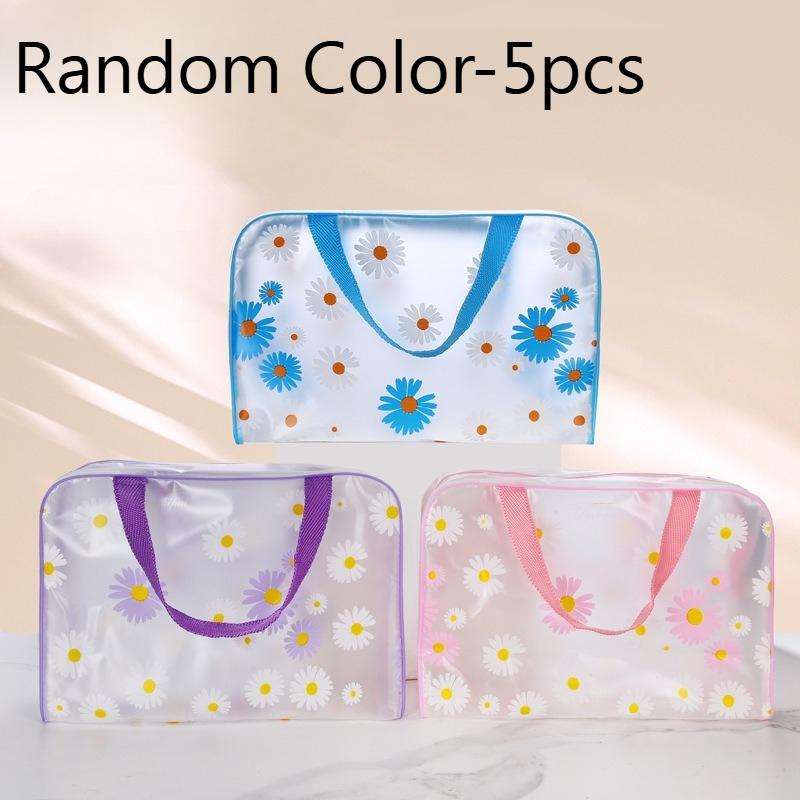 Transparent PVC Storage Bag with A Zipper, Stackable Storage Bag,Portable Toiletry Bag,Makeup Bag,For Travel, Daily Organization