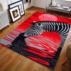 Roter Zebra Trinkwasser Druck Teppich für Schlafzimmer Wohnzimmer Bettseite Sofa Bodenmatte Modernes Wohndekor Bereichsteppich Große Größe