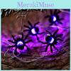 Halloween Spider String Lights Purple Color Bright And Long-lasting Indoor/outdoor Decorative Lighting