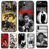 Etui Na Telefon T-Tony M-Montana S-Scarface Do iPhone 17 16,15,14,13,12,11,Pro,XS,Max,XR,Plus,Mini Miękki Silikon Czarny Odporny Na Wstrząsy